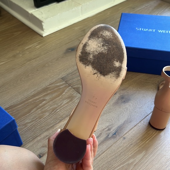 Stuart Weitzman 75mm Nudist
Curve Block Sandals Nude - Picture 7 of 15